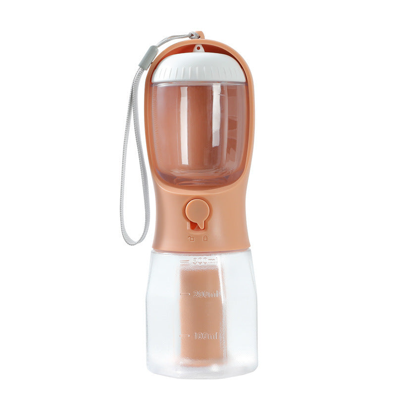3-in-1 Portable Dog Water Cup – Feeder & Waste Bag Dispenser for Pets