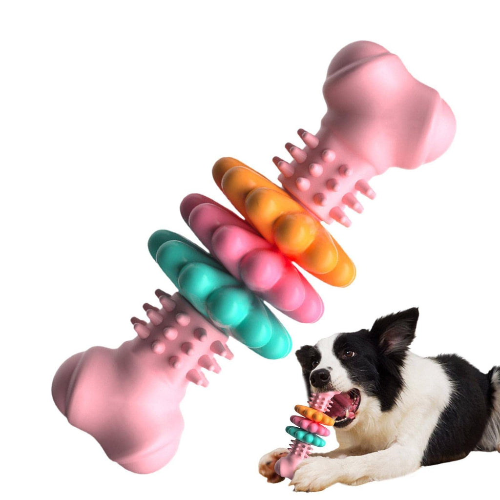 Indestructible Dog Chew Bone Toy – TPR Bite Resistant Teething & Teeth Cleaning