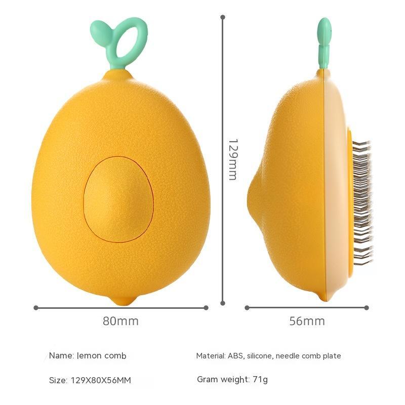 Pet Hair Remover Brush – Avocado Grooming Comb for Cats & Dogs with Stainless Steel Pins