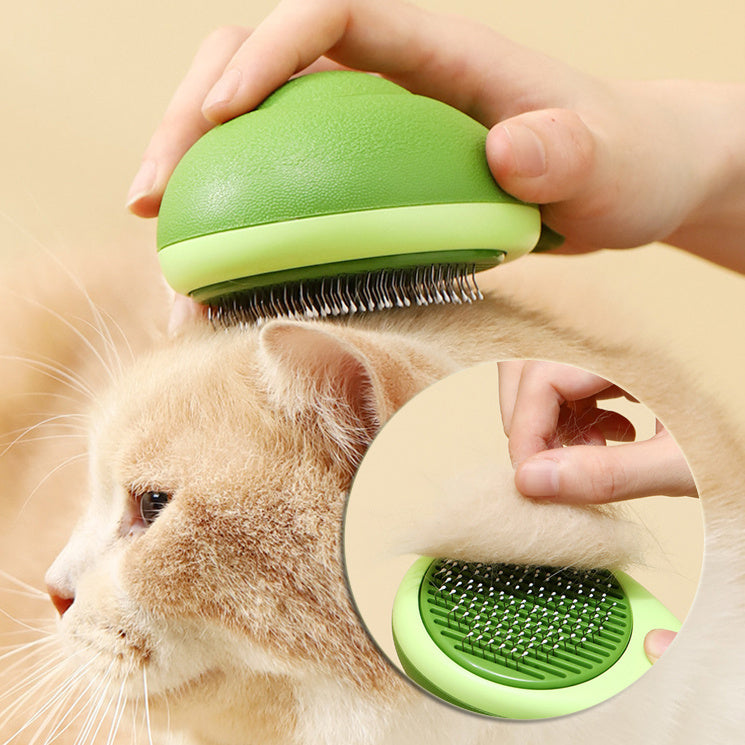 Pet Hair Remover Brush – Avocado Grooming Comb for Cats & Dogs with Stainless Steel Pins