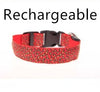 LED Light Dog Collar – Adjustable Nylon Leopard Style Pet Collar for Safety