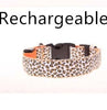 LED Light Dog Collar – Adjustable Nylon Leopard Style Pet Collar for Safety