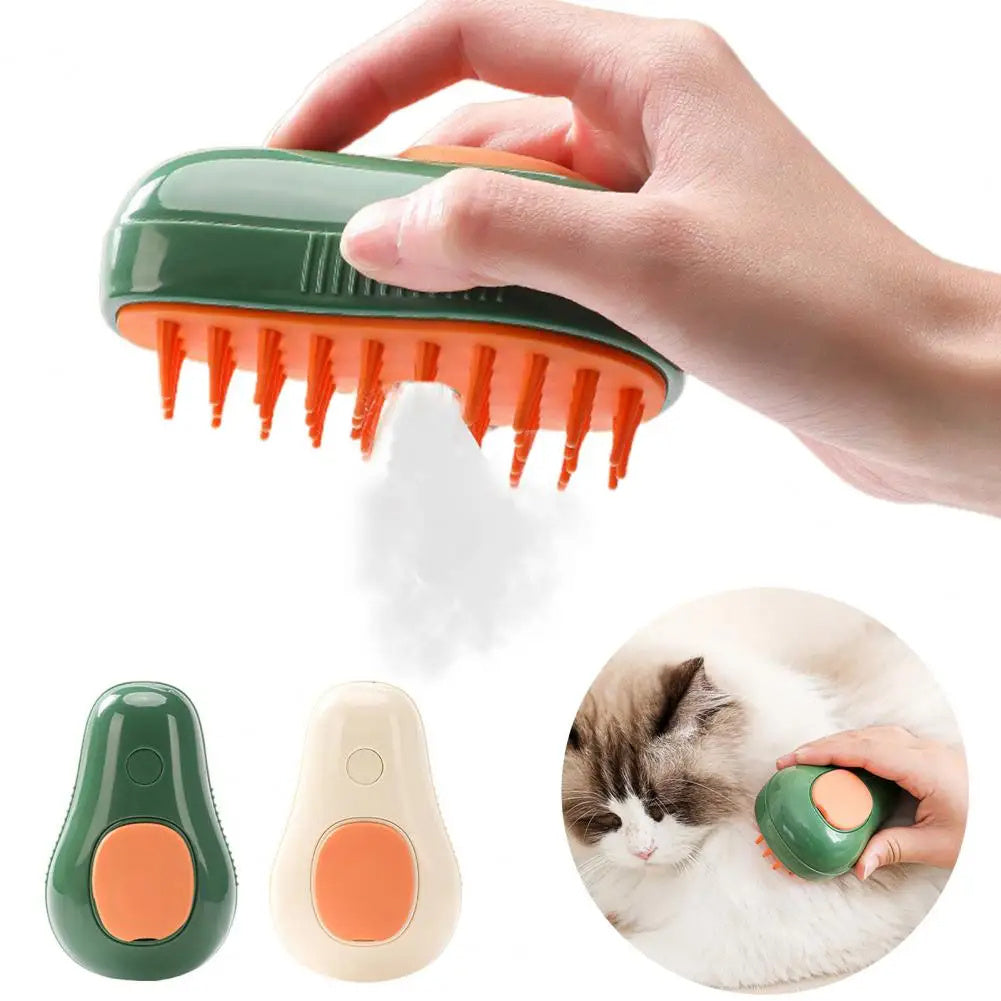 Electric Steam Cat Brush – Self-Cleaning Grooming Comb & Massage Tool for Cats & Dogs