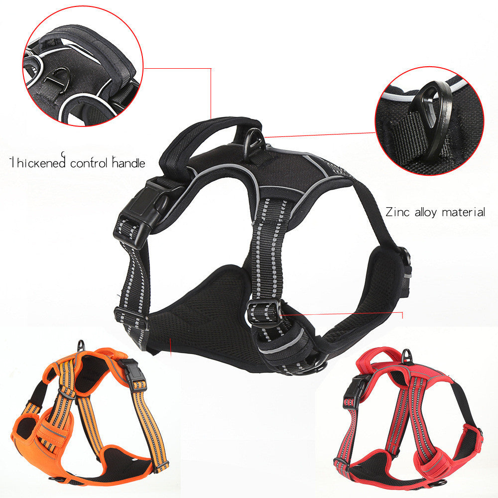 Adjustable Dog Harness Vest – Breathable, Reflective, No-Pull Pet Harness