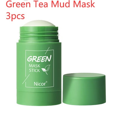 Green Tea Mask Stick – Deep Cleansing Clay, Oil Control, Anti-Acne & Whitening Skin Care