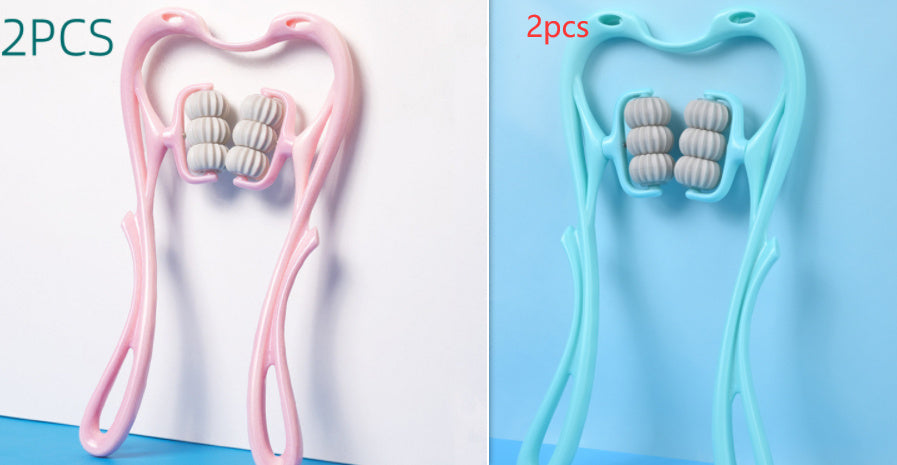 Multifunctional Manual Six-Wheel Neck Massager – Pain Relief Massage Roller Tool