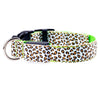 LED Light Dog Collar – Adjustable Nylon Leopard Style Pet Collar for Safety