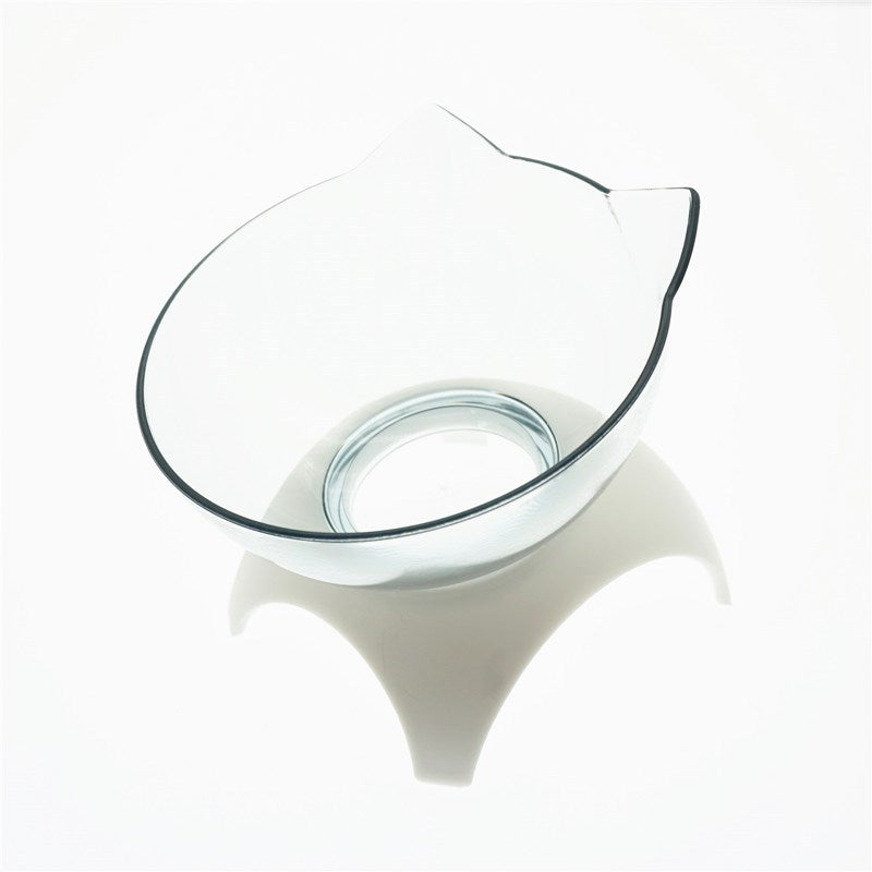 Cat Double Bowl | Elevated Tilted Cat Food & Water Bowls for Cervical Spine Protection