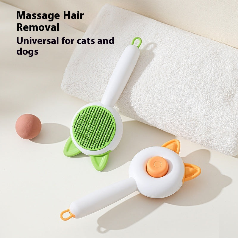 Pet Hair Remover Brush – Self-Cleaning Comb for Dogs & Cats, Grooming Tool