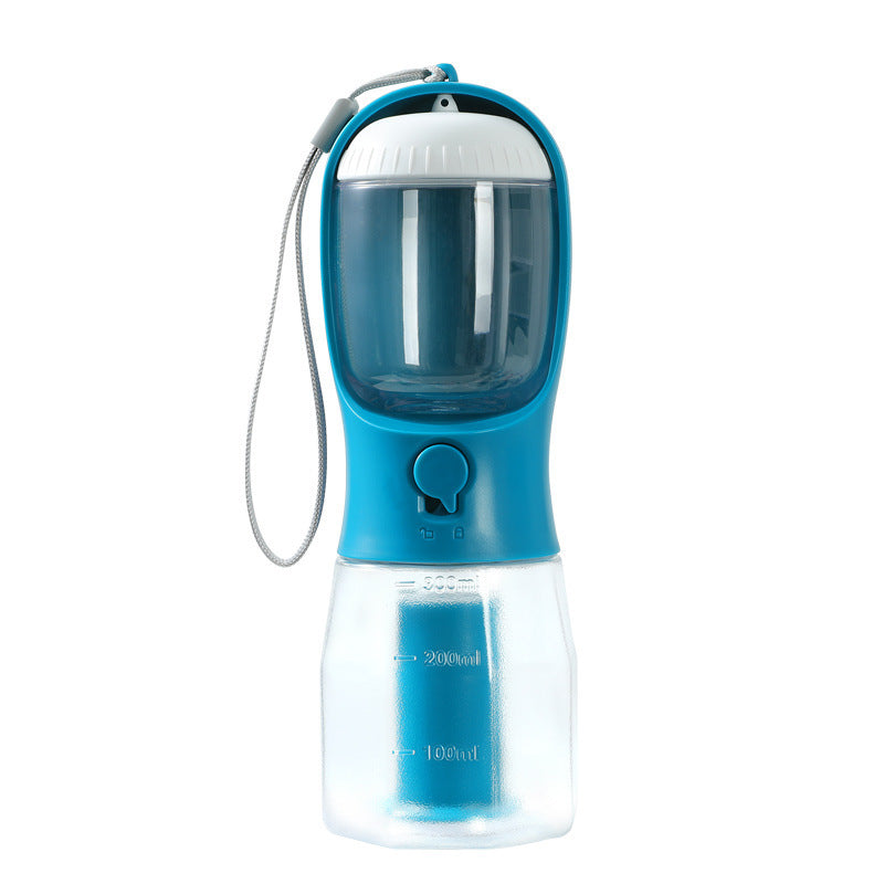 3-in-1 Portable Dog Water Cup – Feeder & Waste Bag Dispenser for Pets