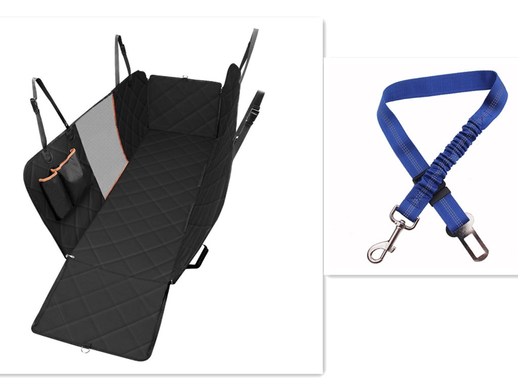 Dog Car Seat Cover with Mesh Window – Hammock Protector for Back Seat Travel