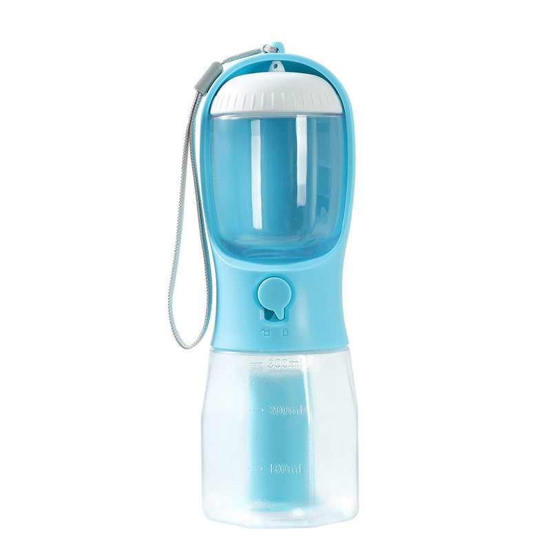 3-in-1 Portable Dog Water Cup – Feeder & Waste Bag Dispenser for Pets
