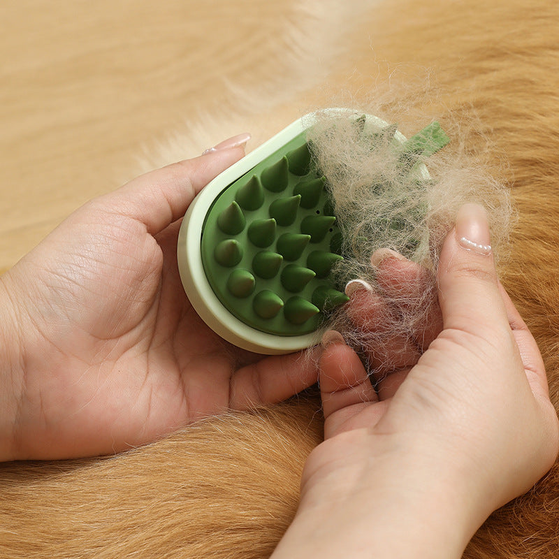 Handheld Silicone Pet Brush – Shampoo, Massage & Hair Removal Grooming Tool for Dogs & Cats