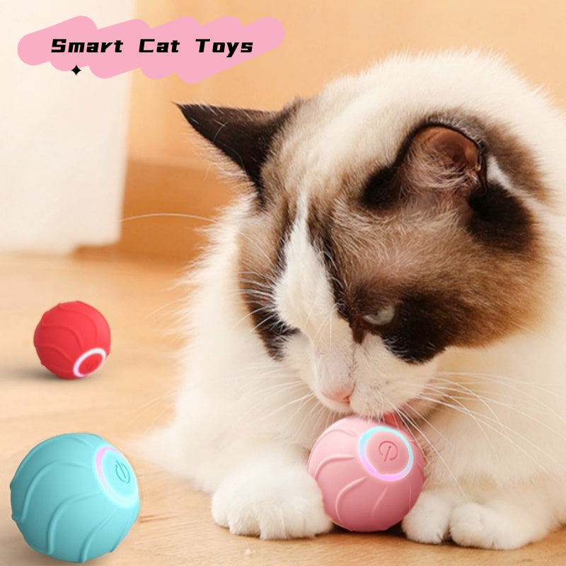 Smart Cat Toy Rolling Ball – USB Automatic Bouncing Ball for Interactive Play