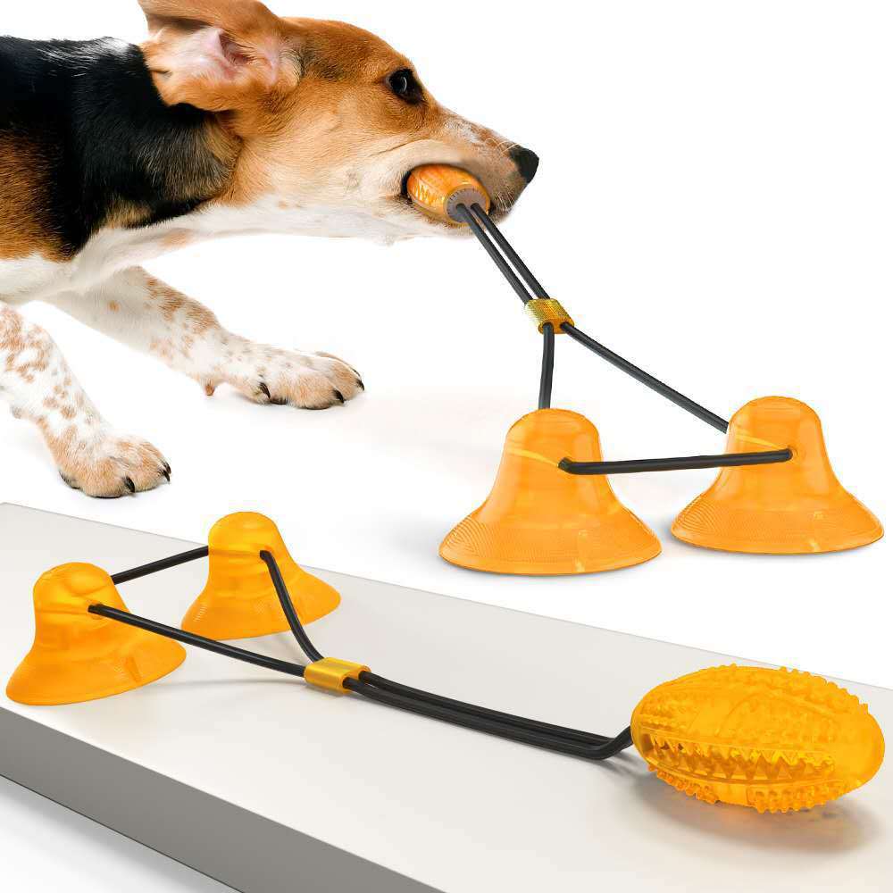 Suction Cup Dog Toy – Interactive Tug & Chew Ball for Training and Teeth Cleaning