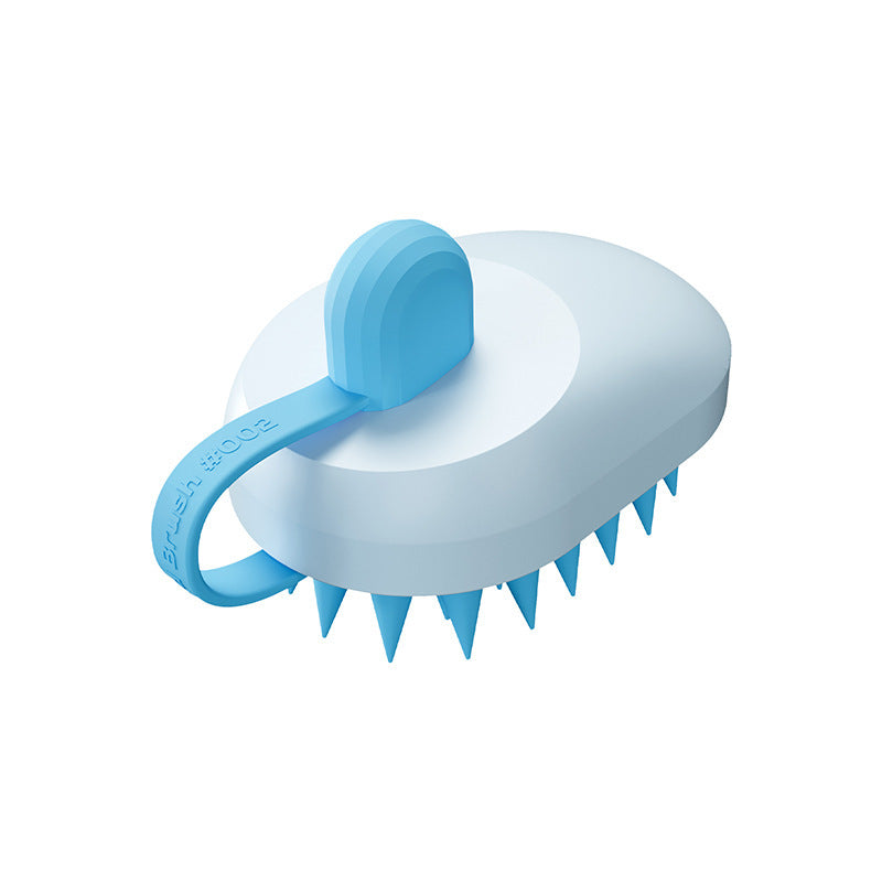 Handheld Silicone Pet Brush – Shampoo, Massage & Hair Removal Grooming Tool for Dogs & Cats