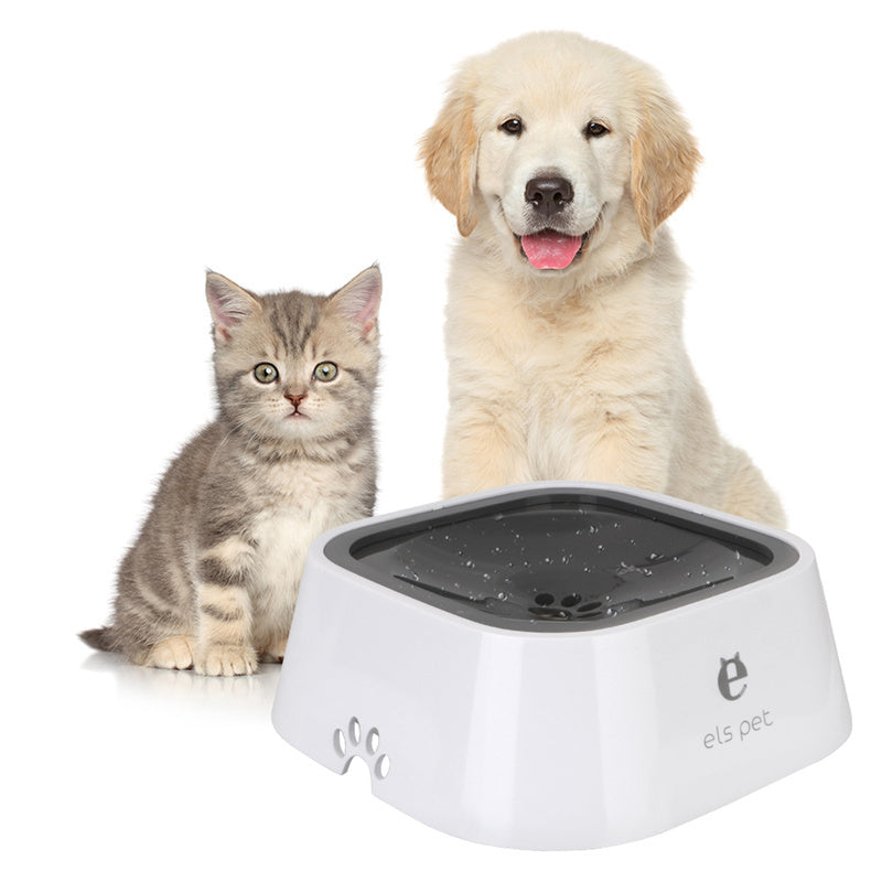 1.5L Anti-Overflow Pet Water Bowl – Floating Slow Feeder for Cats & Dogs