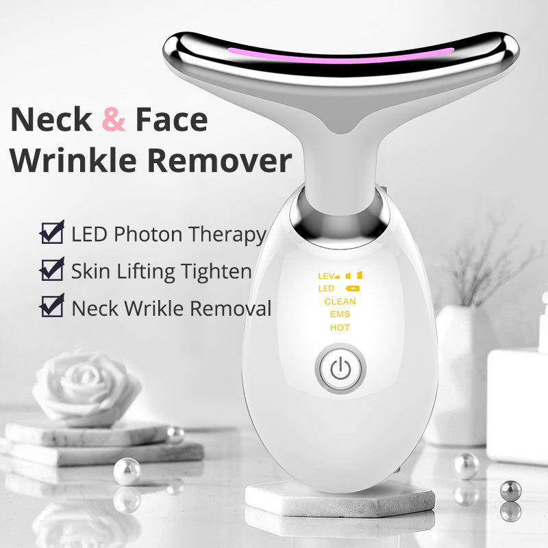 EMS Thermal Neck Massager – Microcurrent Lifting & Wrinkle Remover Device