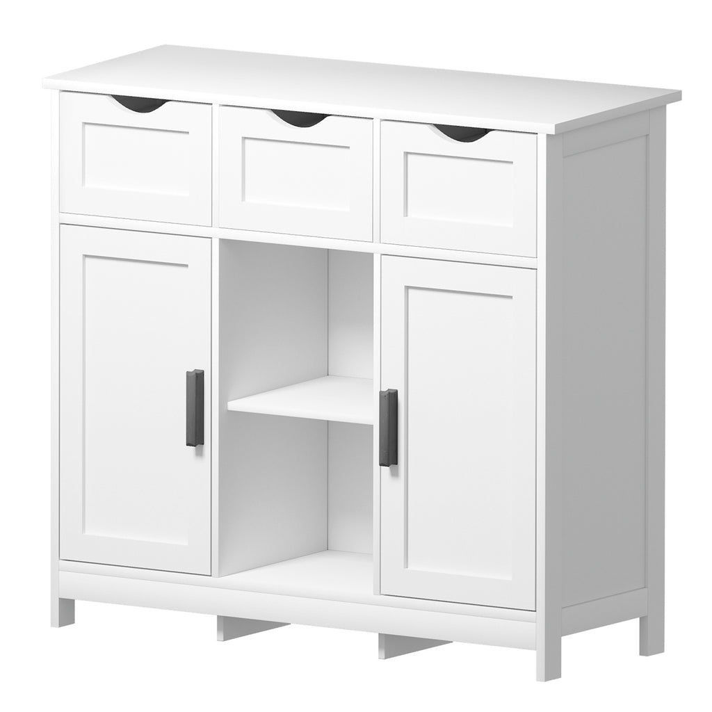 Multi-Purpose White Cabinet – Drawers, Shelves & Home Decor