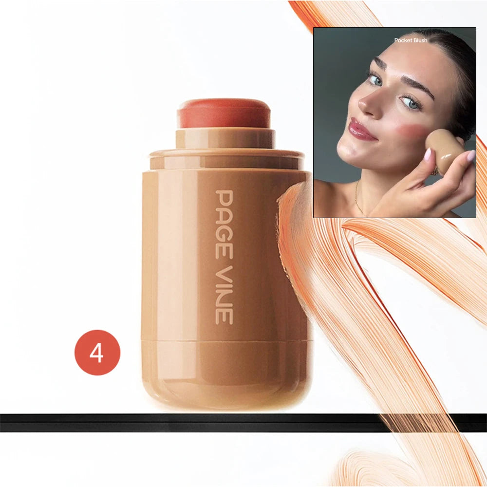 PAGE VINE Pocket Blush Stick – 6-in-1 Lip & Cheek Balm