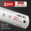 Deli Stainless Steel Ruler 15/20/30cm Metal Measuring Tool for School & Office