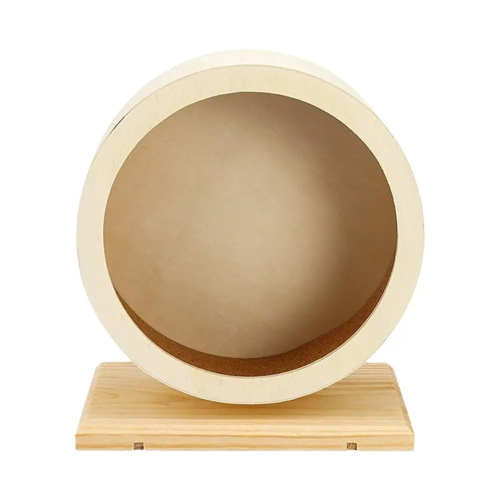 Golden Bear Silent Wooden Hamster Wheel with Cork Pad