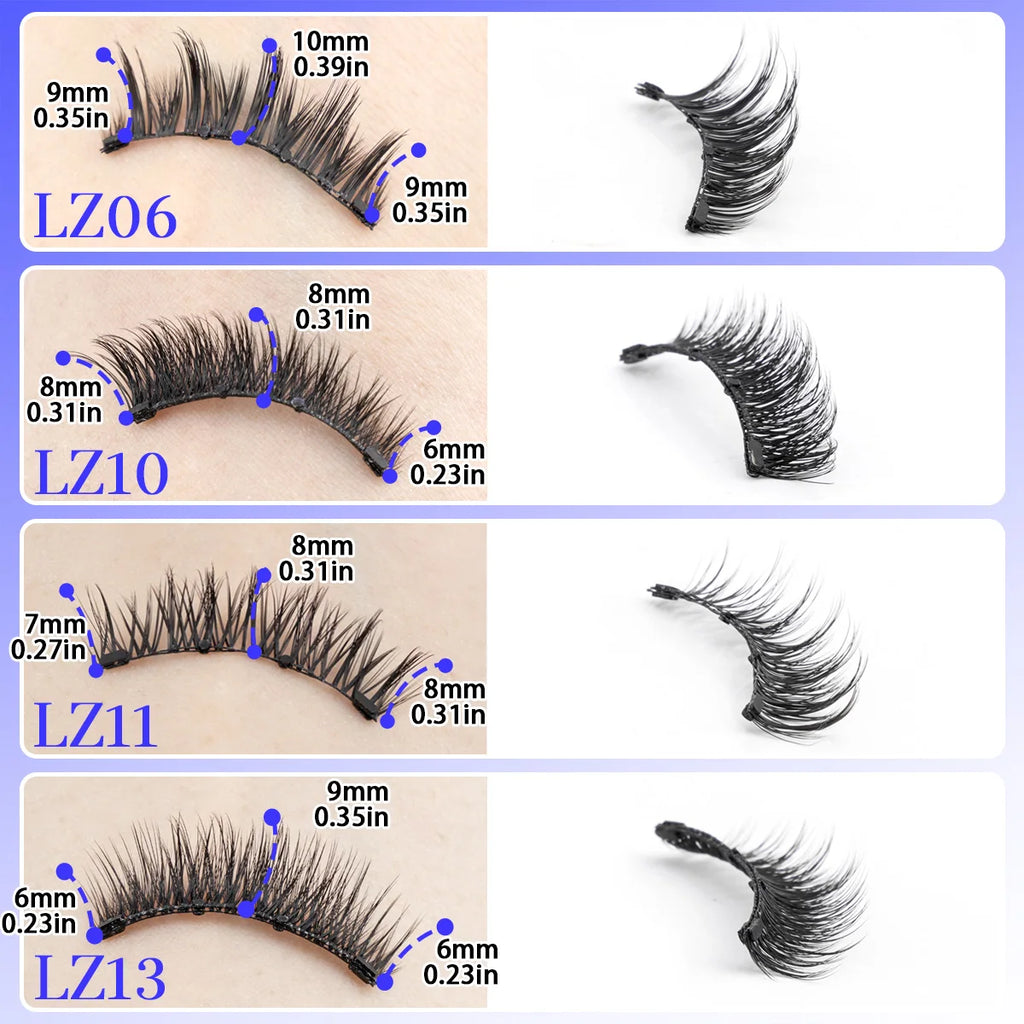 Magnetic Mink Lashes Set – Reusable with Tweezers