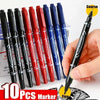 5/10 Pcs Twin Tip Permanent Marker Black/Blue/Red Oil Marker Pen Fine Nid Marker Ink Stationery School & Office Supplies