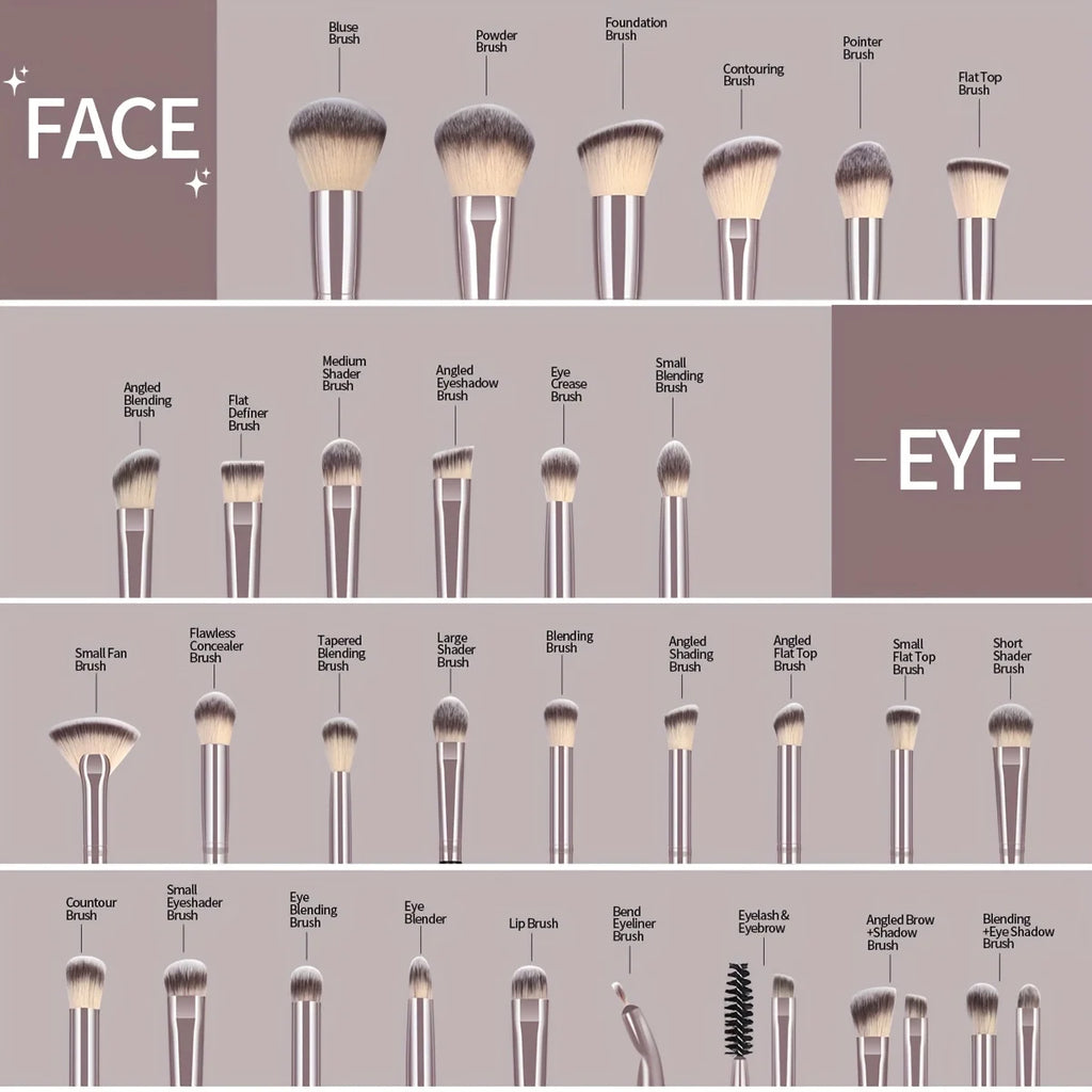 MAANGE 30-Pc Professional Makeup Brush Set with Bag