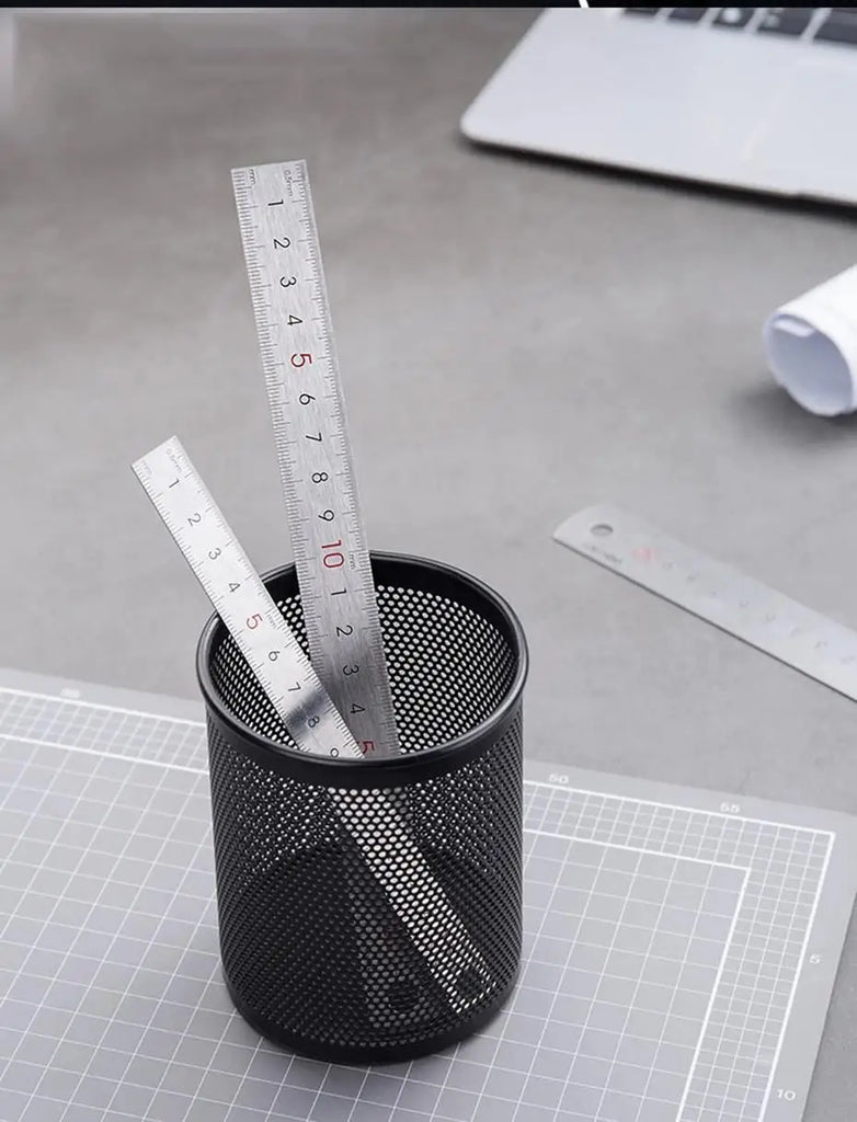 Deli Stainless Steel Ruler 15/20/30cm Metal Measuring Tool for School & Office
