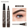 6-Color Waterproof Eyebrow Tattoo Pen – 4 Split Tip for Natural, Long-Lasting Brows!