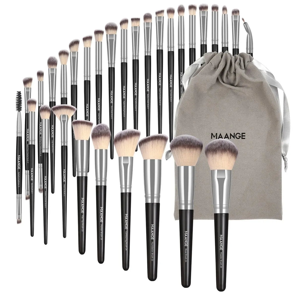 MAANGE 30-Pc Professional Makeup Brush Set with Bag