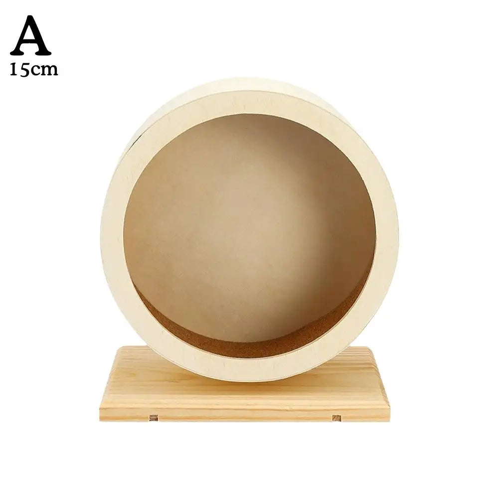 Golden Bear Silent Wooden Hamster Wheel with Cork Pad