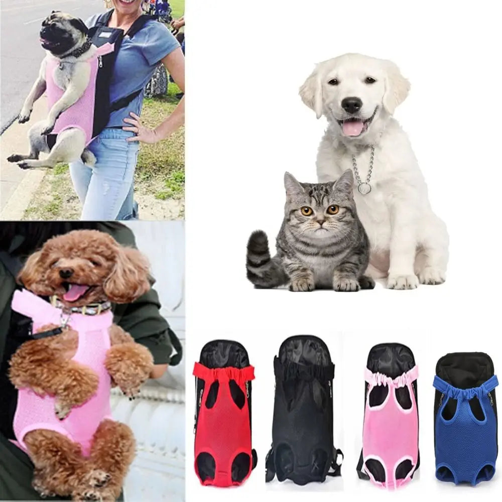 Adjustable Pet Carrier Backpack – Front Pack for Small Dogs & Cats