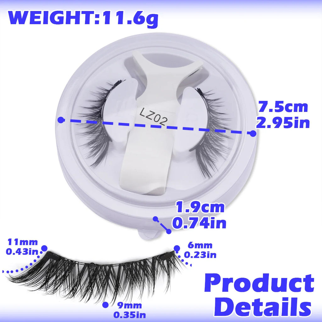 Magnetic Mink Lashes Set – Reusable with Tweezers