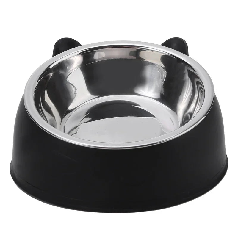 Inclined Cat Bowl – Cute Stainless Steel Feeding Bowl for Kittens & Puppies