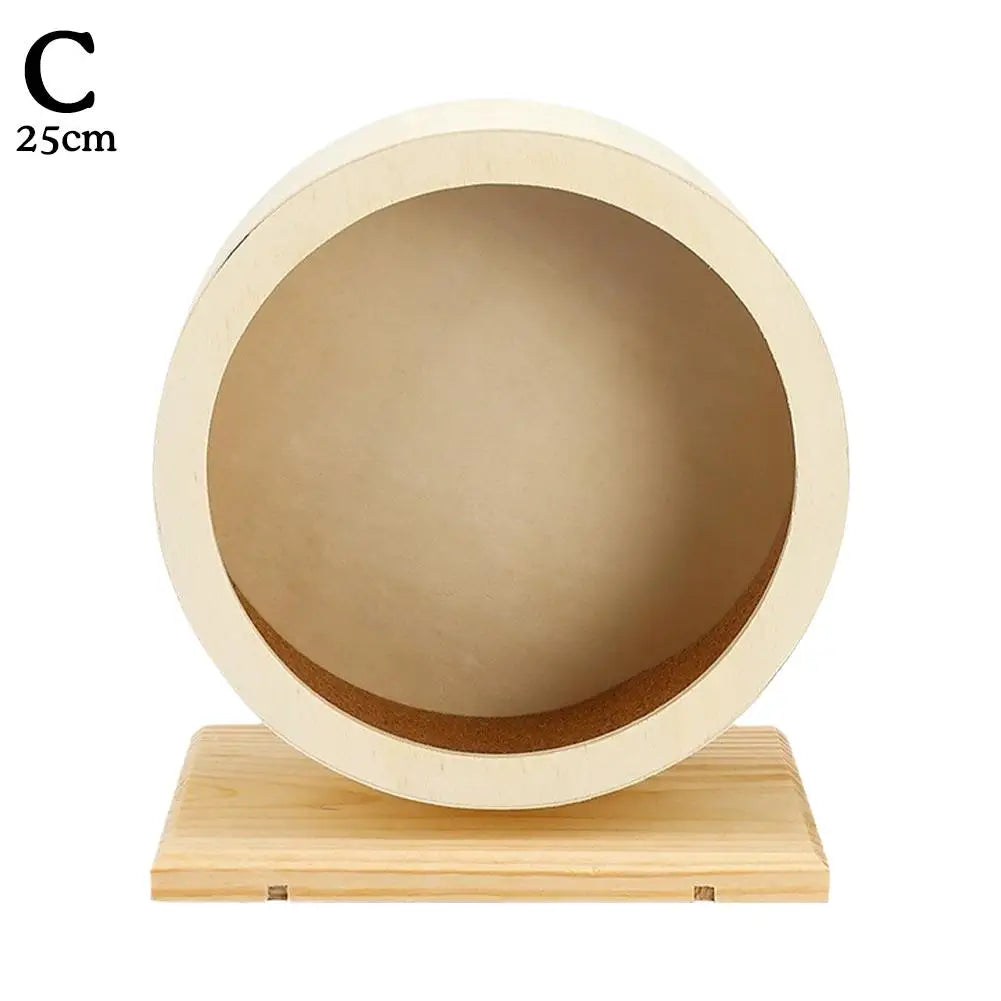 Golden Bear Silent Wooden Hamster Wheel with Cork Pad