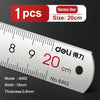 Deli Stainless Steel Ruler 15/20/30cm Metal Measuring Tool for School & Office