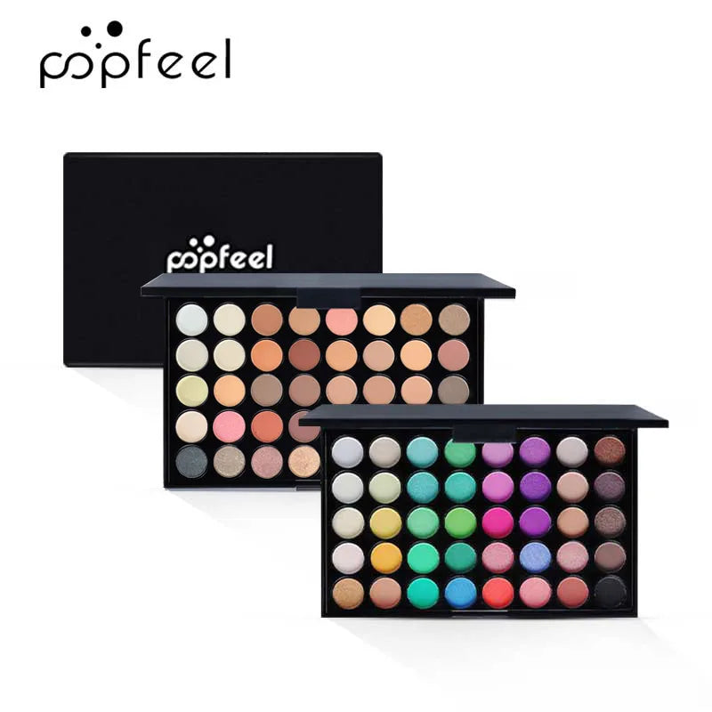 POPFEEL 40-Color Eyeshadow Palette – Long Lasting & Easy Blend