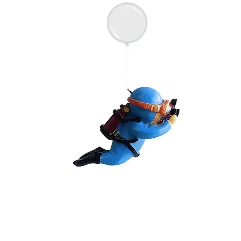 Floating Diver Ornament – Hayao Miyazaki Blue Fatty Aquarium Decor