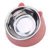Inclined Cat Bowl – Cute Stainless Steel Feeding Bowl for Kittens & Puppies