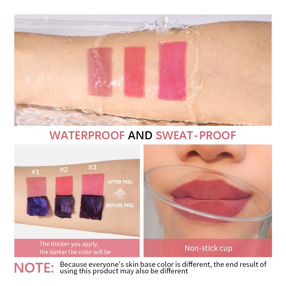 Korean Matte Lip Tint – Peel-Off, Long-Lasting & Waterproof