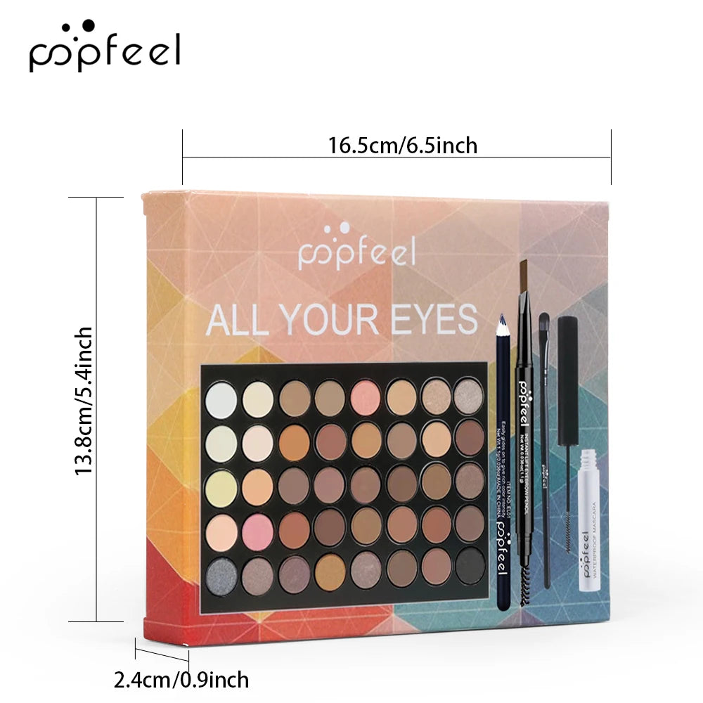 POPFEEL Eye Makeup Set – Palette, Liner, Mascara & More!