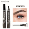 6-Color Waterproof Eyebrow Tattoo Pen – 4 Split Tip for Natural, Long-Lasting Brows!