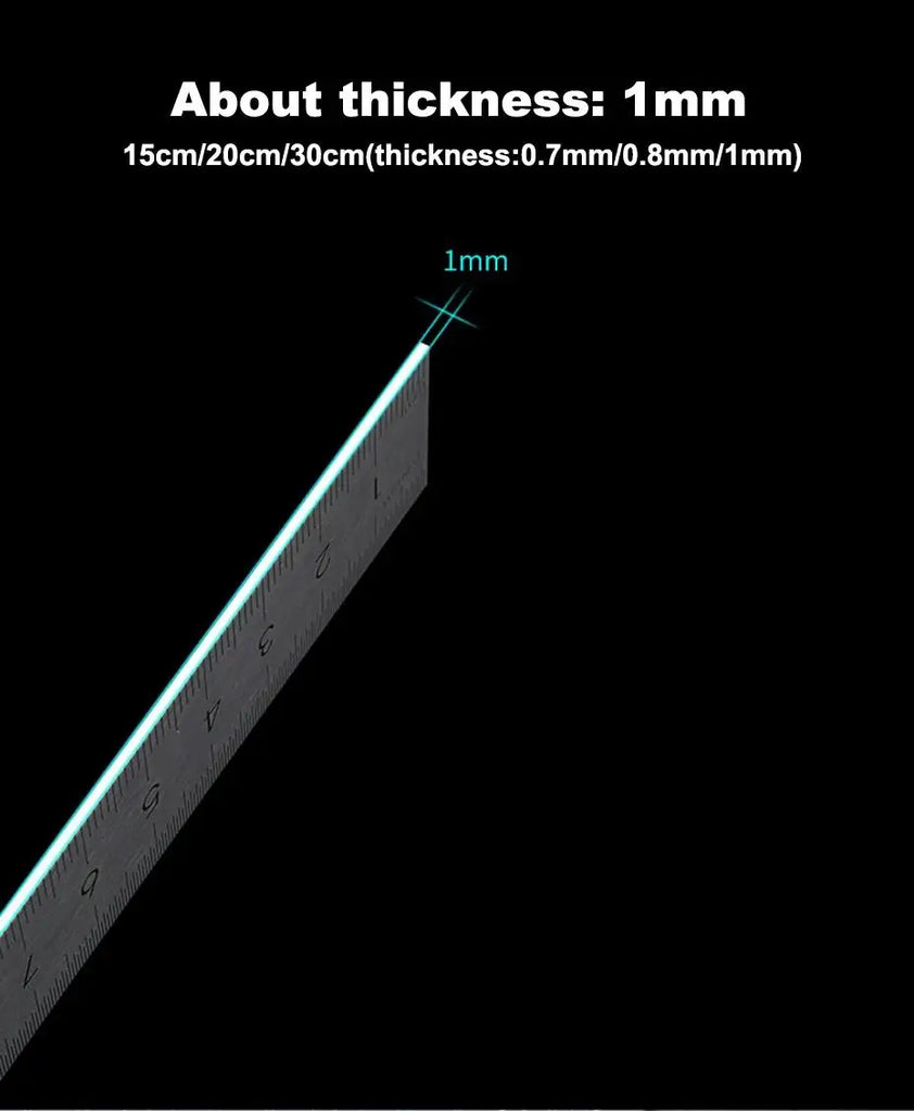 Deli Stainless Steel Ruler 15/20/30cm Metal Measuring Tool for School & Office