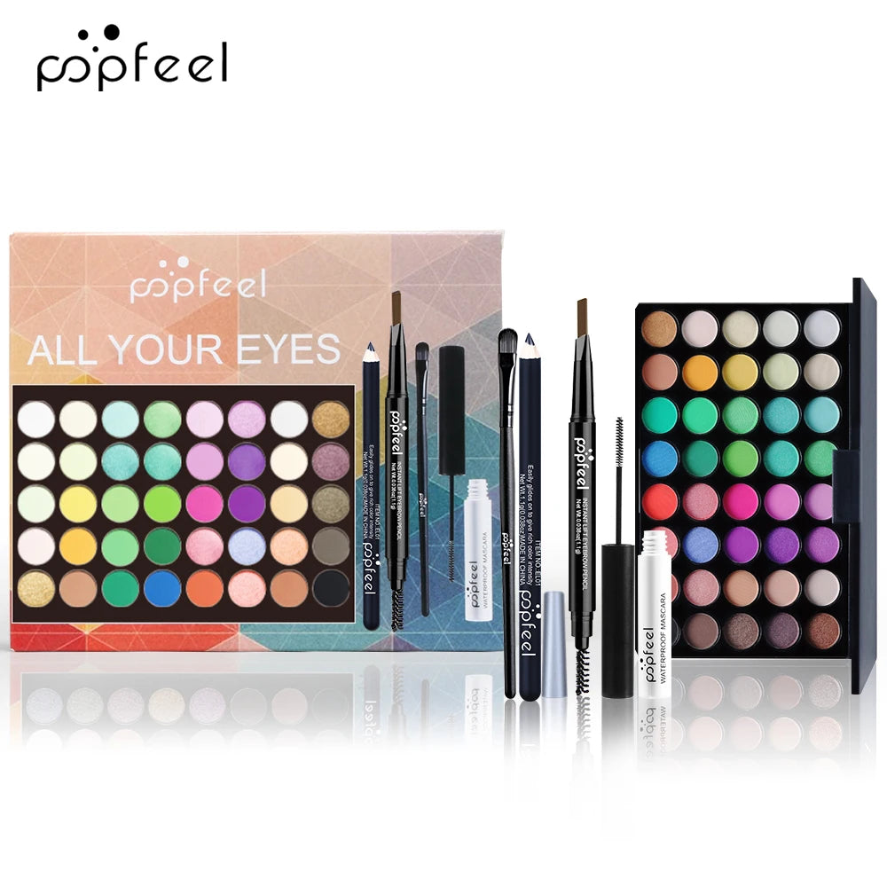 POPFEEL Eye Makeup Set – Palette, Liner, Mascara & More!
