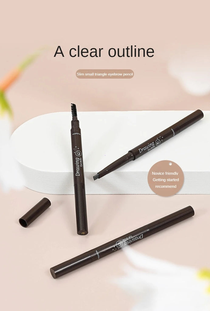2-in-1 Waterproof Eyebrow Pencil – 5 Colors, Long-Lasting Tattoo Brush