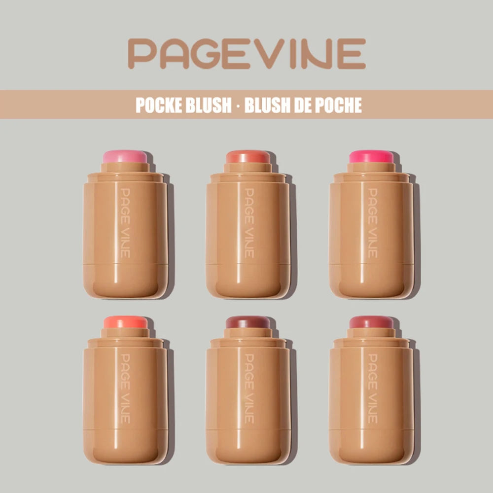 PAGE VINE Pocket Blush Stick – 6-in-1 Lip & Cheek Balm