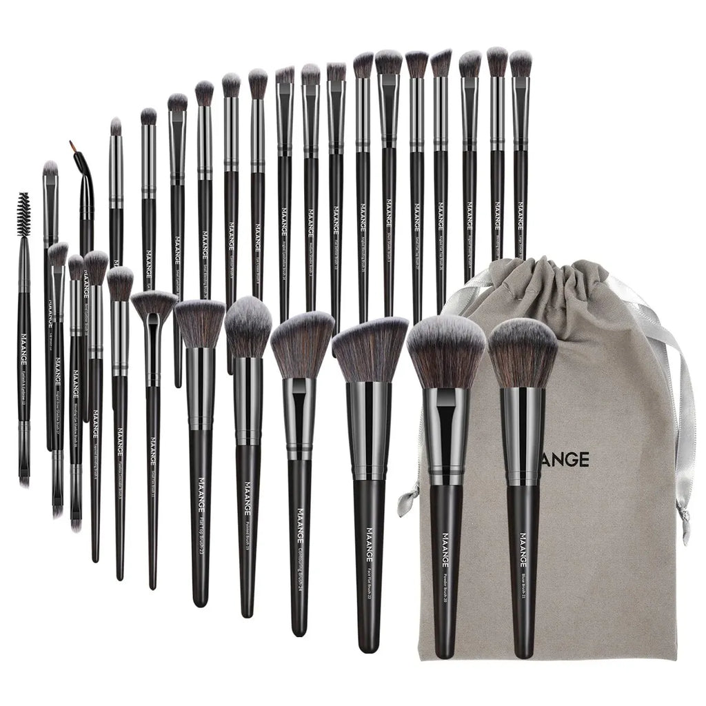 MAANGE 30-Pc Professional Makeup Brush Set with Bag