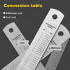 Deli Stainless Steel Ruler 15/20/30cm Metal Measuring Tool for School & Office